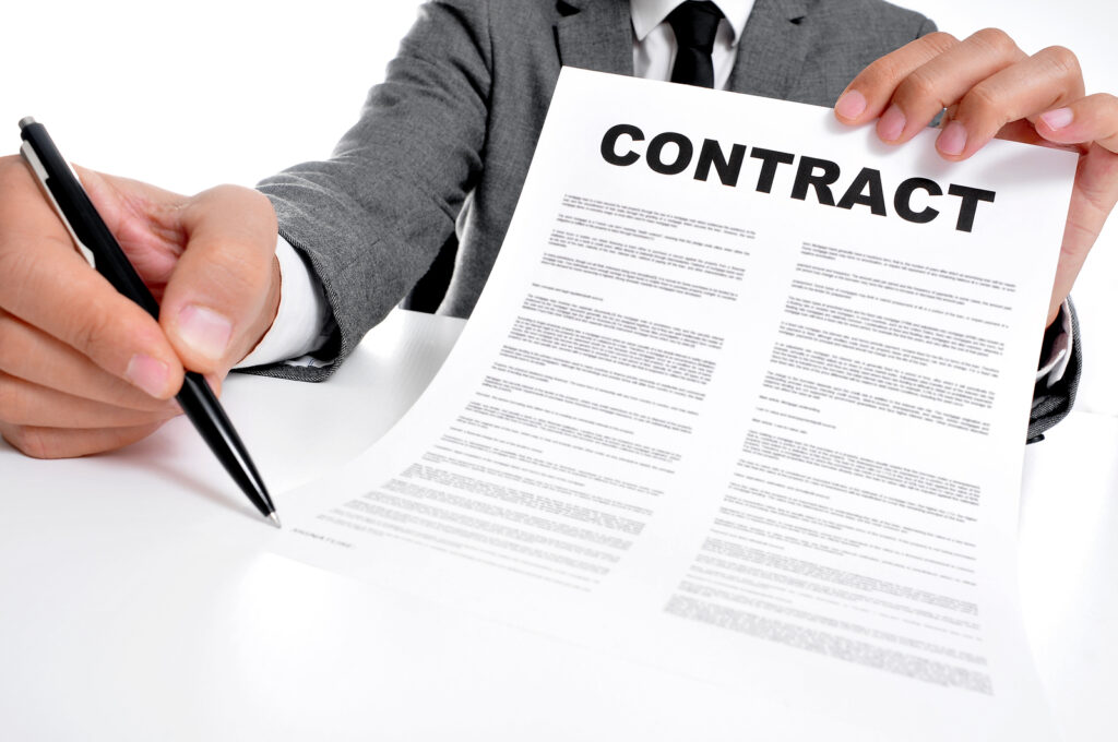 Submission of consultant commented copy back to us and contract agreement