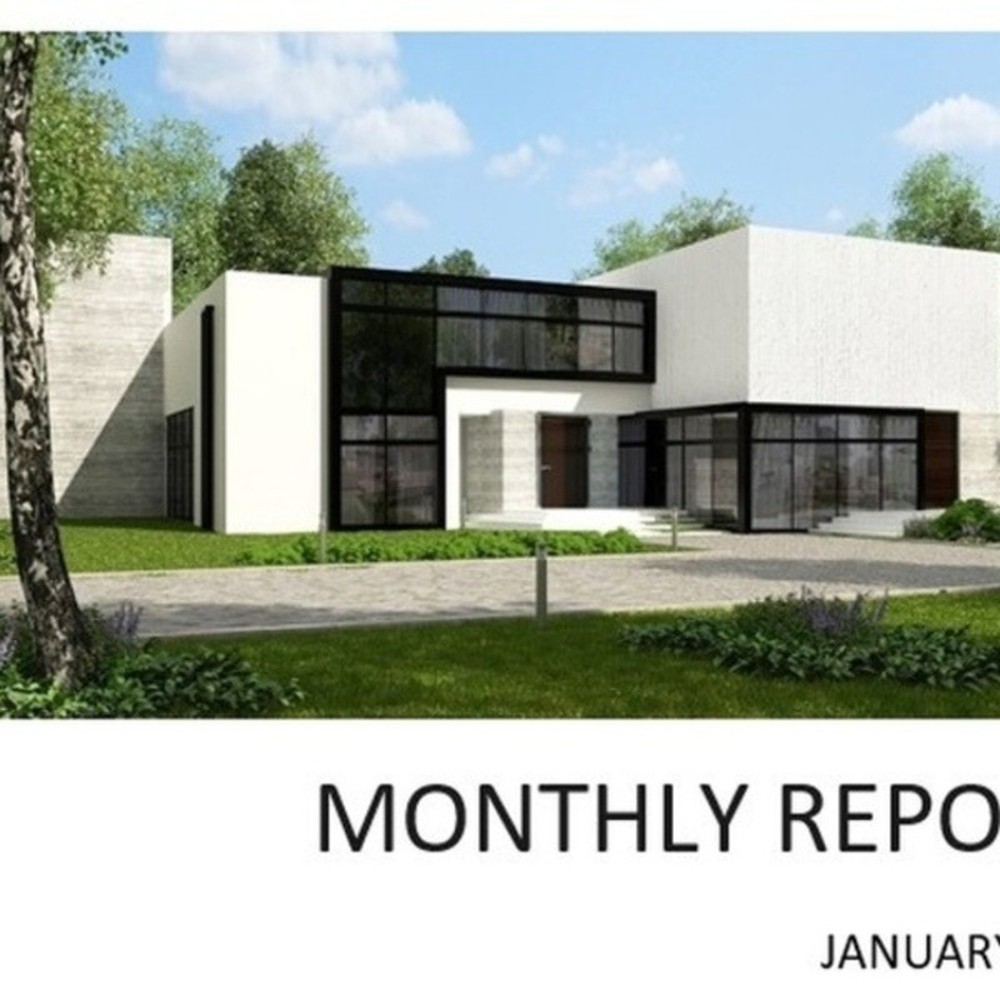 Monthly Progress Report Sample, Template, Format Professional Template for Villa project