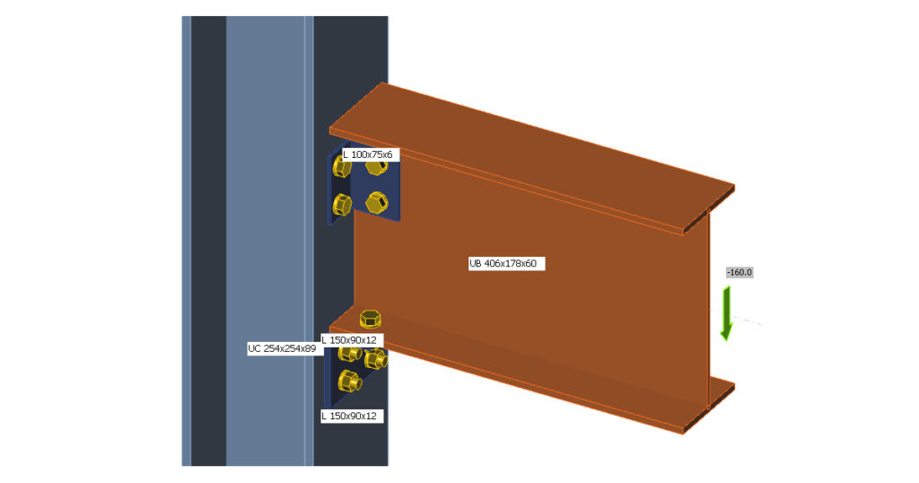 What is the design criteria of Flush End-Plate Connection? Explain in details step by step procedure of a design of Flush End-Plate Connection with required formula and an example of calculation.